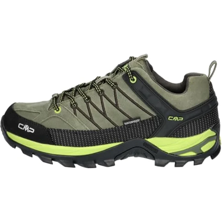 CMP Rigel Low Trekking Shoes WP, Wasserdichte Wanderschuhe mit Griffiger Gummi- und EVASohle, Kaki-Acido, Größe 47 – Bild 2