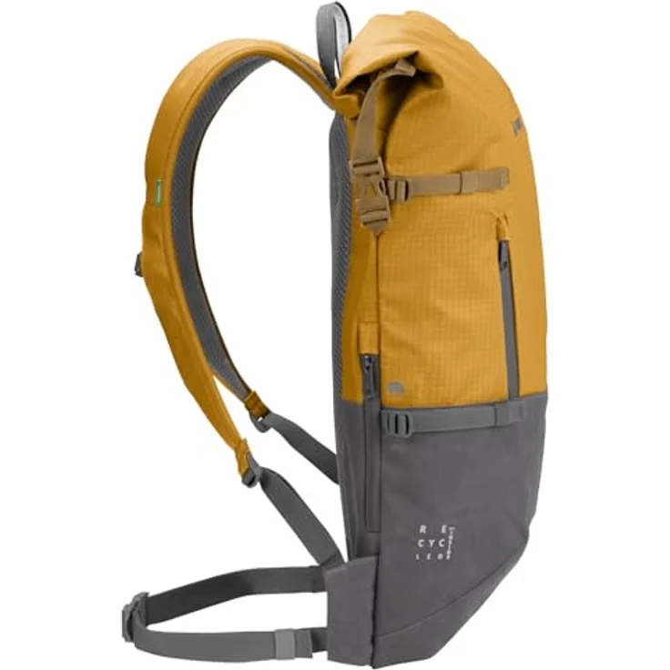 VAUDE Cityrucksack CityGo II 23 Liter Gelb, wasserdichter Rucksack Damen & Herren, leichter Daypack mit Laptop-Fach, Rolltop Rucksack – Bild 4
