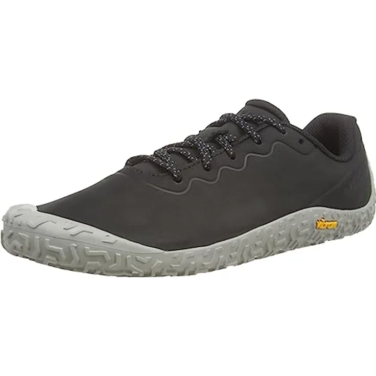 MERRELL Damen Laufschuhe Vapor Glove 6 LTR, Leder, schwarz, flacher Absatz, Vibram® EcoStep-Außensohle, Geruchsreduzierende Innensohle