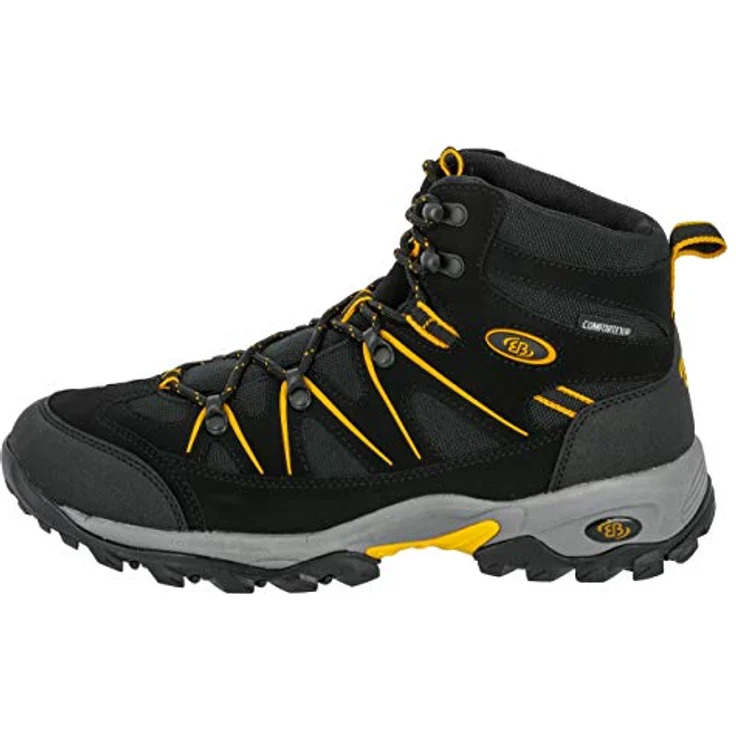 Brütting Mount Hunter High, Herren Wanderschuhe mit Comfortex-Klimamembrane, wasserabweisend, Gummilaufsohle, Schwarz (Größe 46) – Bild 2