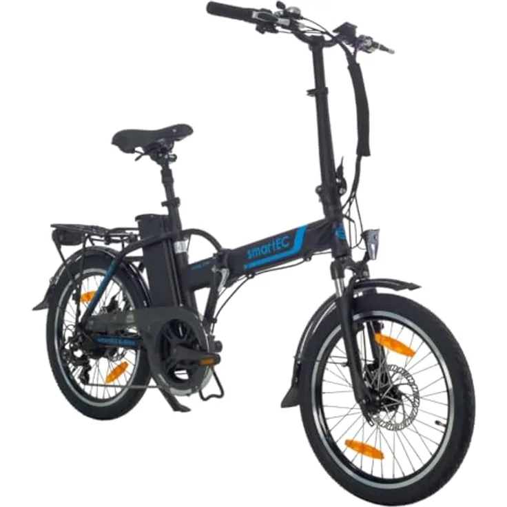 smartEC Camp-20H E-Bike Klapprad 250W Hinterradmotor Li-Ion-Akku 36V/15,6Ah 20 Zoll E-Klapprad E-Faltrad Elektrofahrrad Reichweite 100km bis 25 km/h Modelljahr 2024 (Schwarz)