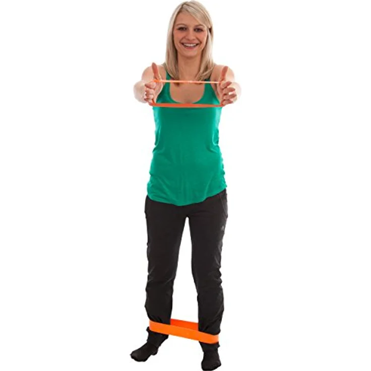 Deuser Trainingsband Plus, starkes Pilates-Band in orange, One Size, 116103 – Bild 4