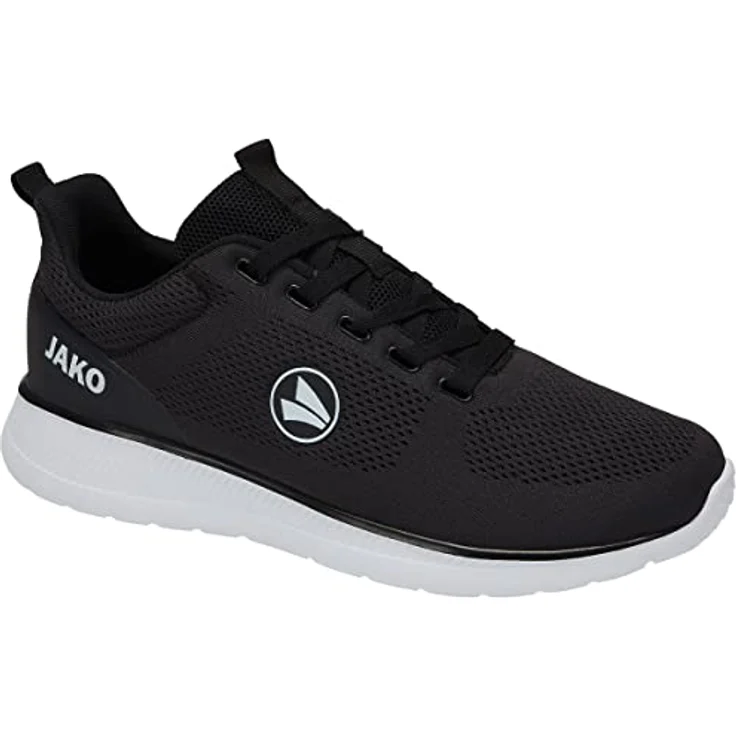 JAKO Unisex Sneaker Team Mesh, Laufschuhe mit ShockAbsorb EVA-Zwischensohle und atmungsaktivem AirFlow-Mesh, jet black, Größe 38 – Bild 1