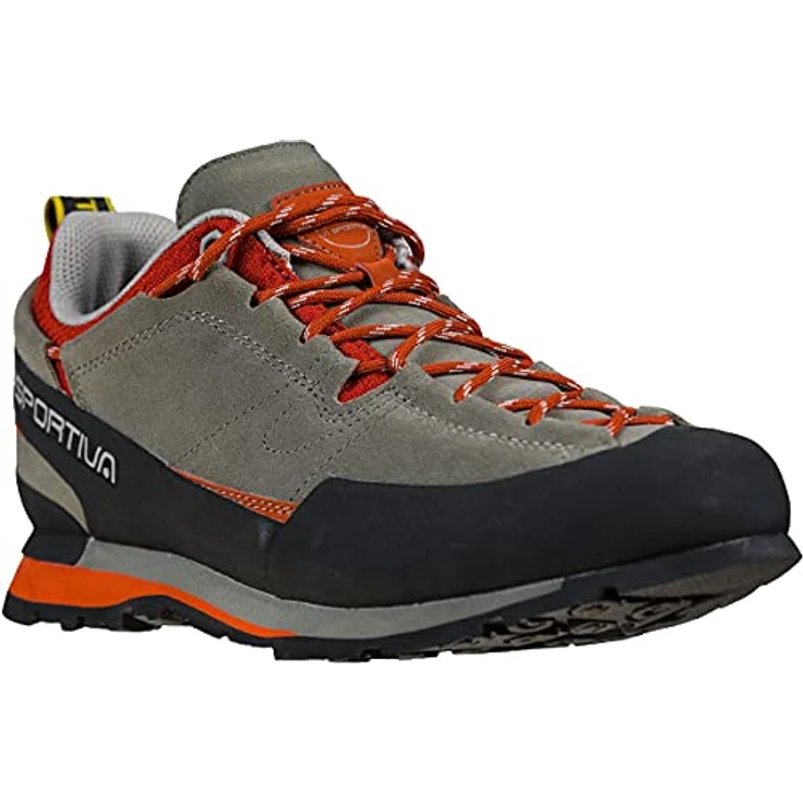 La Sportiva Boulder X Zustiegsschuhe, grippige Klettersohle, Sämischleder, clay/saffron, EU 41,5 – Bild 2