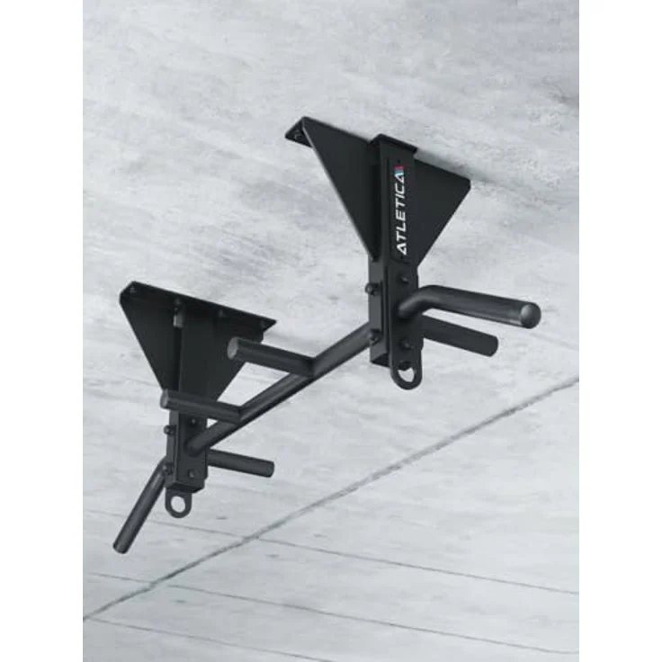 Atletica ATLETICA K8 Klimmzugstange Pull-up Bar | Deckenmontage | 4 Griffpositionen | Stabiler Stahlkonstruktion | Schwarz – Bild 3