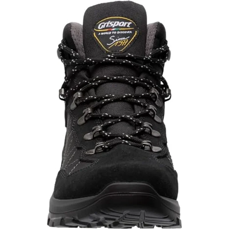 Grisport Scout Mid 01, Unisex Wanderschuhe mit PU Hiking Mono-Aussensohle, wasserabweisend und atmungsaktiv, schwarz, Größe 47 – Bild 4