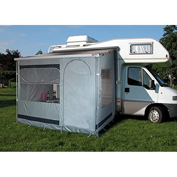 Eurotrail Narvik Canopy Room, Zelt für Markisen, 100% Polyester, 8.40 kg, verstellbare Anschluss-Höhe bis 280 cm, mit großen Fenstern und Moskitonetz – Bild 2