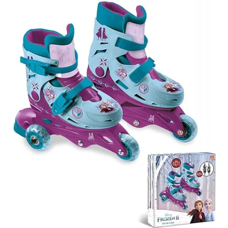 Mondo Disney Frozen Tri Inline Skates, Mädchen Rollschuhe, Blau und Violett, Größen 29-32, für Sicherheit und sanftes Gleiten – Bild 7