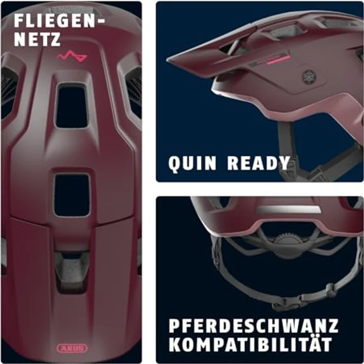 Abus MoDrop, Velohelm für MTB, 51-55 cm, höhenverstellbares Visier, komfortables Verstellsystem – Bild 3