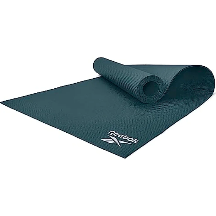Reebok Yogamatte, Dunkelgrün, rutschfest und leicht, 173 x 61 cm, 4 mm Dicke – Bild 4