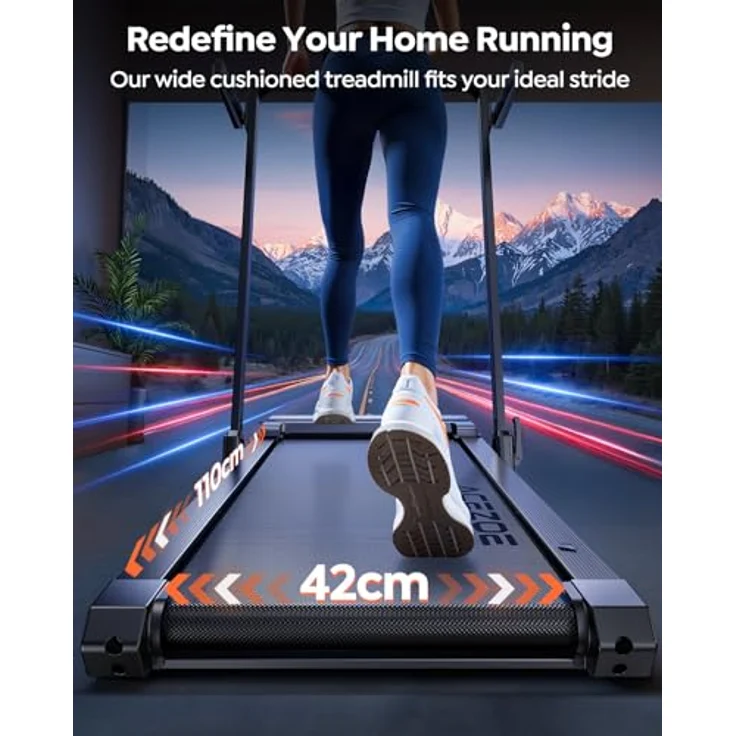 ACEZOE P11pro, klappbares elektrisches Laufband mit 2,5-PS-Motor, verstellbarer Steigung und individueller Griffhöhe, max. Belastbarkeit 136 kg – Bild 3