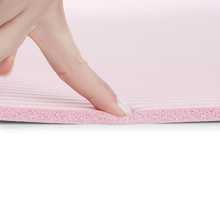 HyperMotion Yogamatte HYP55 YOGA MAT 0.8P, NBR-Schaum, 183x61 cm, 8 mm Komfortstärke, pink mit Tragegurt – Bild 21