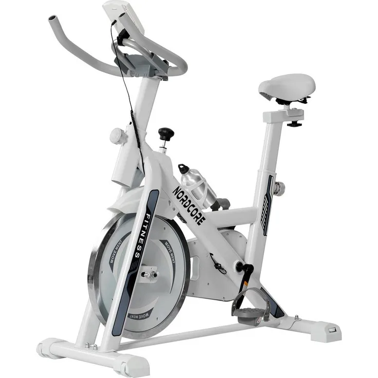Nordcore Indoor Cycle Core 1300, Weiß, Ergometer mit 13 kg Schwungscheibe und variabler Widerstandseinstellung