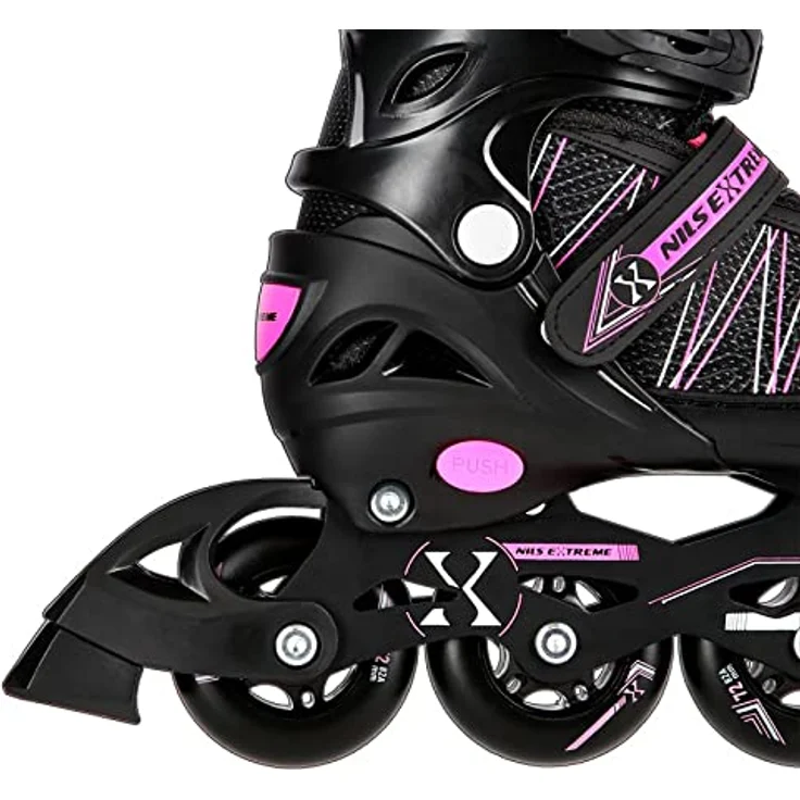 Nils Extreme NH11912 Und Rosa 2In1 Gr.m(35-38) Schlittschuhe - Inliner Combo, ABEC9 Lager, Aluminium Schiene, 4-fach größenverstellbar, Pink – Bild 4