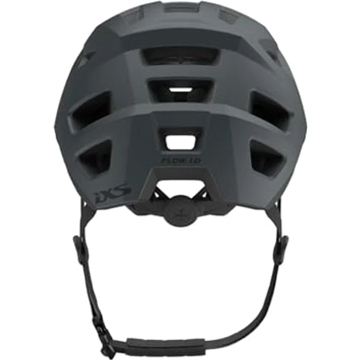 44 iXS MTB-Fahrradhelm Flow 1.0, grau, In-Mould-Konstruktion, hoch belüftet, präzise einstellbar, mit Visier und Sonnenbrillenaufbewahrung – Bild 4