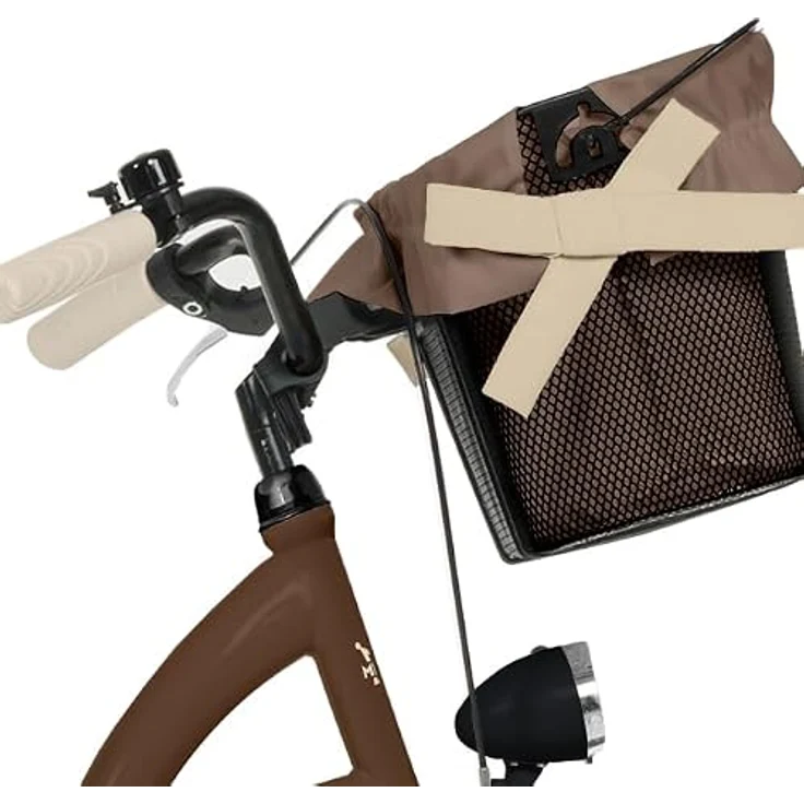 Milord Komfort Fahrrad, Damenfahrrad 28 Zoll mit Korb, 1 Gang, Braun, Retro-Design und komfortable Fahrweise – Bild 5