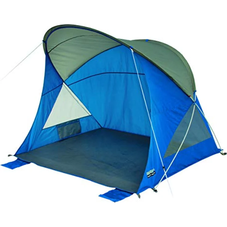 High Peak Strandzelt, 4-Personen Strandmuschel mit UV-Schutzfaktor 40, 1.65 kg, inkl. Sandtaschen und Gazeflächen – Bild 1
