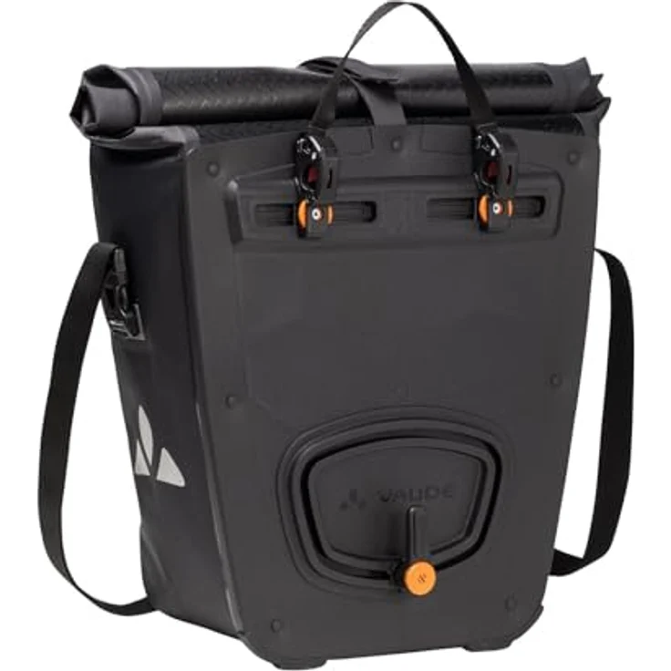 Vaude Aqua Back Single, 24 l Gepäckträgertasche, wasserdicht, recycelte Materialien, anpassbarer Rollverschluss, Fittingsystem QMR 2.0 – Bild 2