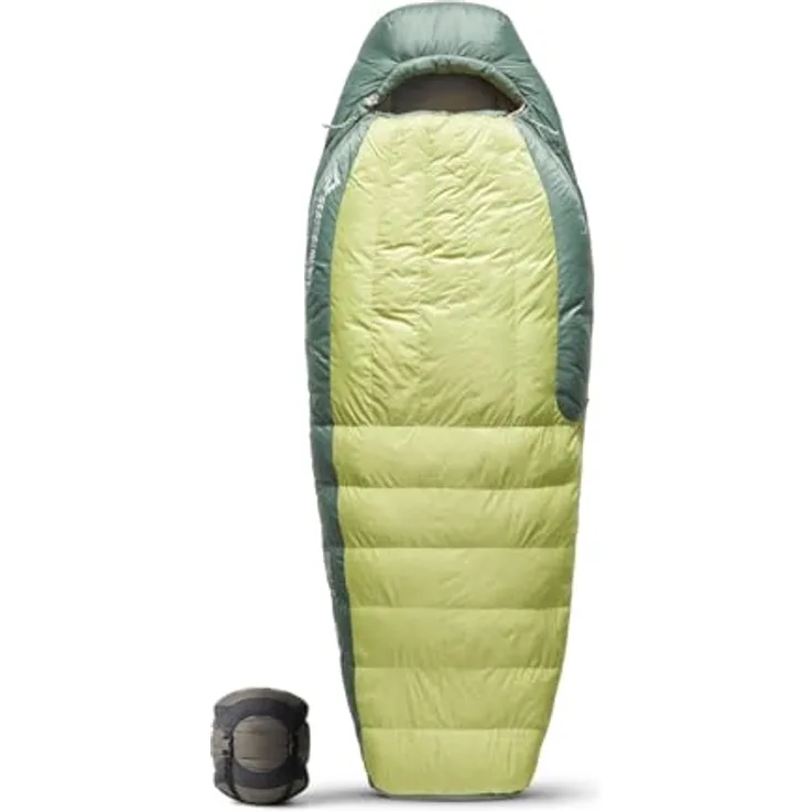 Sea to Summit Ascent Women's -1C/30F Schlafsack, RDS-zertifizierte 750+ Füllkraft-Gänsedaunen, celery green, regulär, rechts