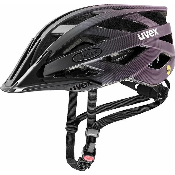 Uvex i-vo cc MIPS, Allround-Fahrradhelm mit Multi Impact Protection System, Farbe Black-Plum matt, Größe 52–57 cm – Bild 1