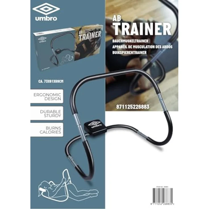 UMBRO Bauchtrainer - Bauchmuskelntrainer 73 x 61 x 69 CM - Ergonomisches Design - Training der Bauchmuskeln - Schwarz – Bild 3