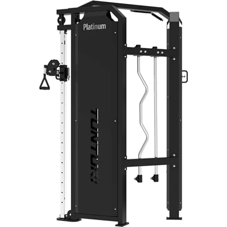 Tunturi Platinum Functional Trainer, Fitnessgerät für Ganzkörpertraining mit 200 kg Steckgewicht, selektorisiert, V-Serie – Bild 4