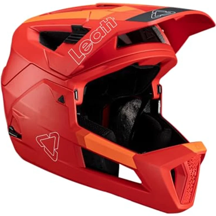 Leatt MTB Enduro 4.0, Velohelm für Erwachsene, 51 - 55 cm, mit Belüftungssystem und abnehmbarem Visier, leicht und sicher – Bild 1
