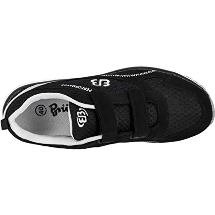 Brütting Sneaker Low Performance V Unisex, Schnürschuhe aus synthetischem Material mit Klettverschluss, Schwarz, Größe 43 EU – Bild 5