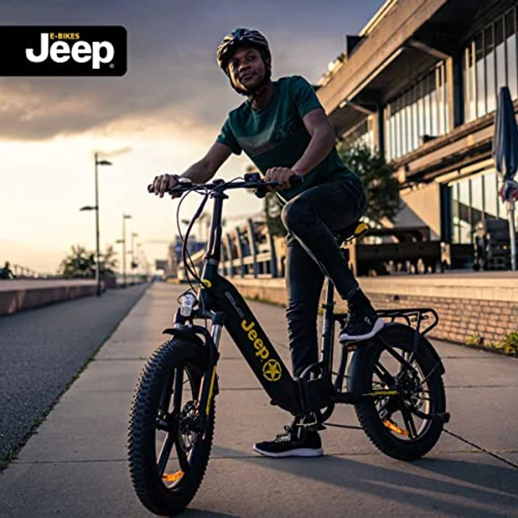 Jeep E-Bikes Unisex – Erwachsene FR 7000 E-Bike, Schwarz, 20 Zoll, Xiongda 250W Heckmotor und integrierter Akku – Bild 2