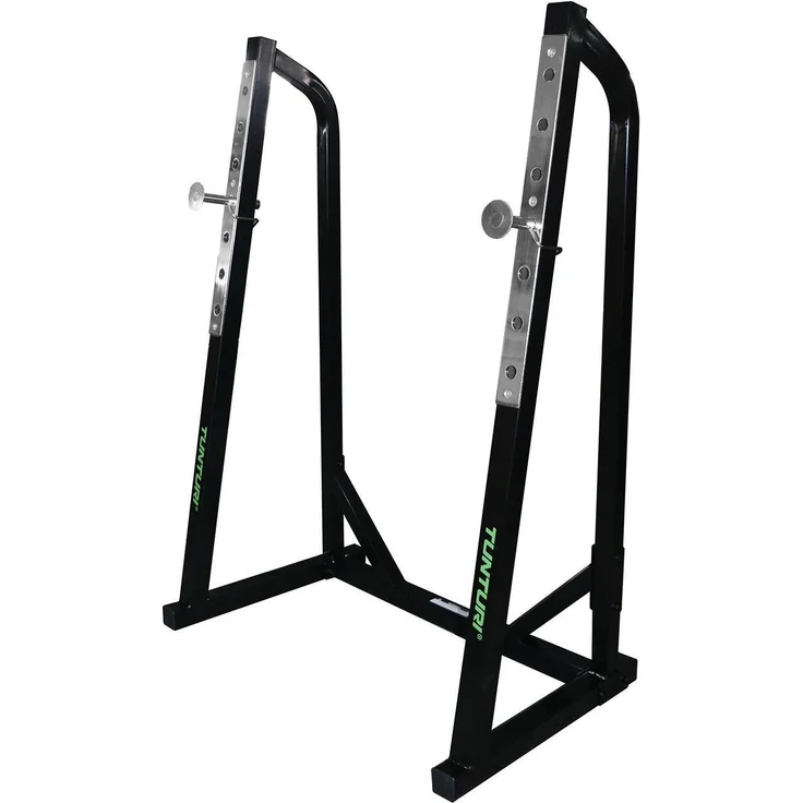 Tunturi WT40 Squat Rack, Kraftstation aus robustem Stahl mit verchromter Vorderseite, verstellbar von 90 cm bis 150 cm