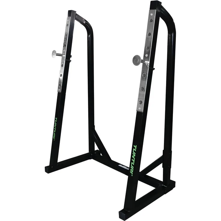 Tunturi WT40 Squat Rack, Kraftstation aus robustem Stahl mit verchromter Vorderseite, verstellbar von 90 cm bis 150 cm