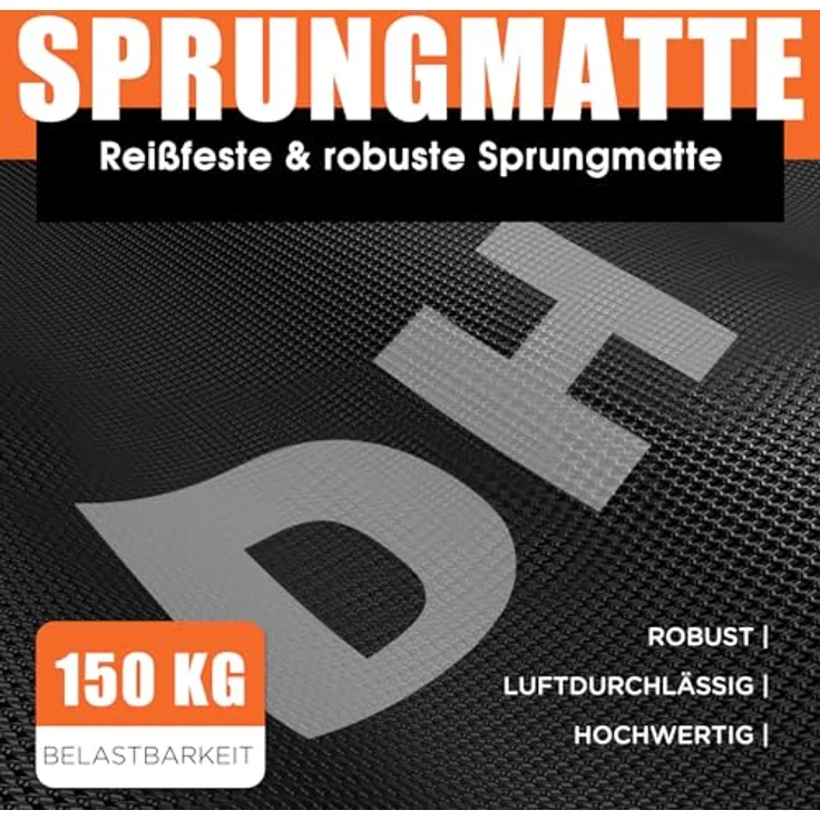 DH FitLife Fitness Indoor Trampolin klappbar ohne Installation | Ø102cm 40 Zoll Mini Trampoline | Tragfähigkeit 150 KG | 4 verstellbare Handgriffstufen | Stabiler und leiser für Kinder u. Erwachsene – Bild 4