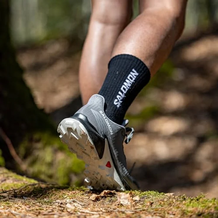 Salomon Alphacross 5, Herren Laufschuhe mit Mesh-Obermaterial, Contagrip Sohle, grau, Größe 46 – Bild 8