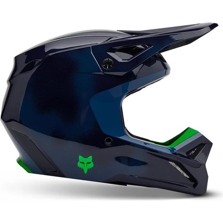 Fox Racing V1 Taunt Helmet, MIPS Motocross Helm in Navy, Größe 2XL (63 - 64 cm) mit optimaler Luftzirkulation