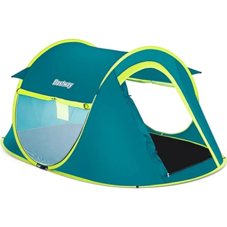 Bestway 2-Personen-Wurfzelt Coolmount 2 235 x 145 x 100 cm, Wasserfest, Einlagig für optimale Belüftung, Moskitonetz, feuerhemmend, Tragetasche und Heringe
