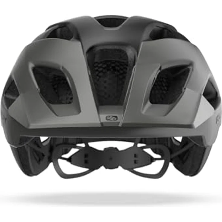 Rudy Project Crossway L, MTB-Fahrradhelm in Lead/Black Matte mit 23 Belüftungsöffnungen und integriertem Visier – Bild 2