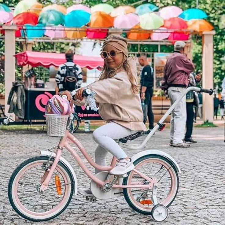 Sun Baby Heart Bike, 14 Zoll Kinderfahrrad mit Schubstange, rosa, für Gesamtgewicht bis 50 kg – Bild 8