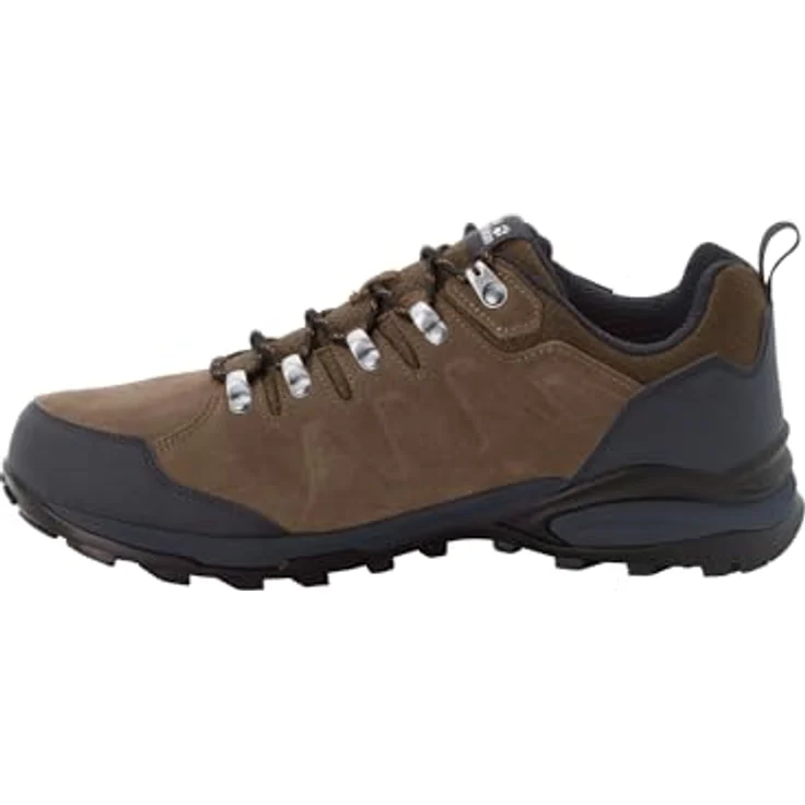Jack Wolfskin Refugio Texapore, Herren Wanderschuhe, braun, dämpfende EVA-Mittelsohle, Gummisohle für Laufkomfort – Bild 3