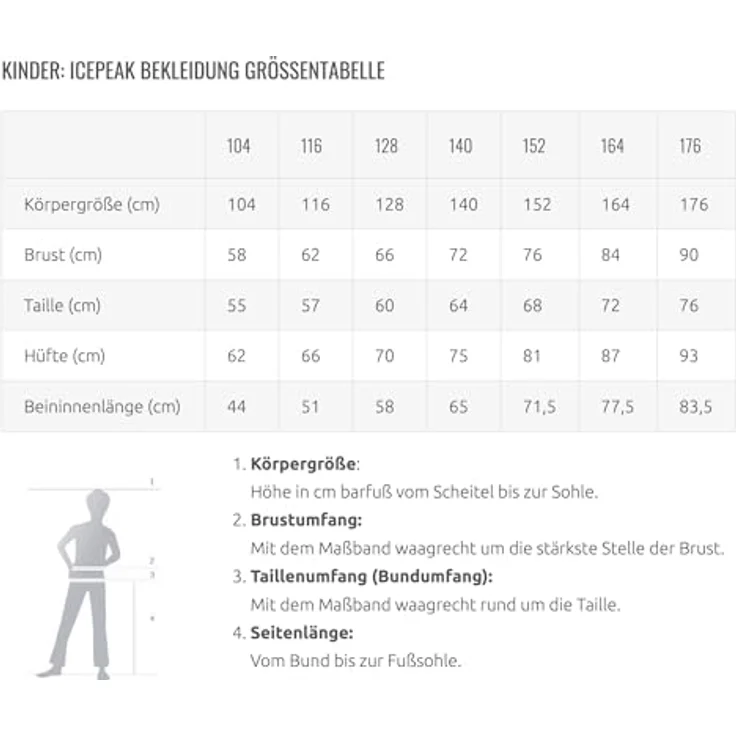 Icepeak Louin Jr, Skijacke für Kinder, atmungsaktiv und wasserdicht, Grau 164 – Bild 4