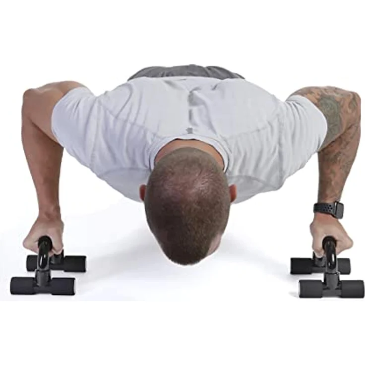 BODYMATE Liegestützgriffe - 2er Set Push-Up Bars - Rutschfeste Griffe Liegestütze - Pushup Bars für Muskeltraining und Krafttraining in schwarz – Bild 5