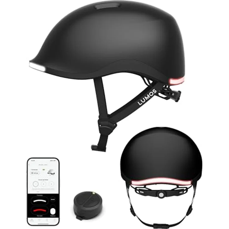 Lumen Labs LUMOS NYXEL Fahrradhelm, Größe M (55-59 cm), mit RGB-LED-Blinkern und verbesserter Remote Lite – Bild 1