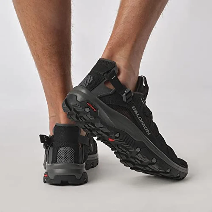 Salomon Techamphibian 5, Wanderschuh aus atmungsativem Mesh mit Quicklace-Schnürsystem, schwarz – Bild 2