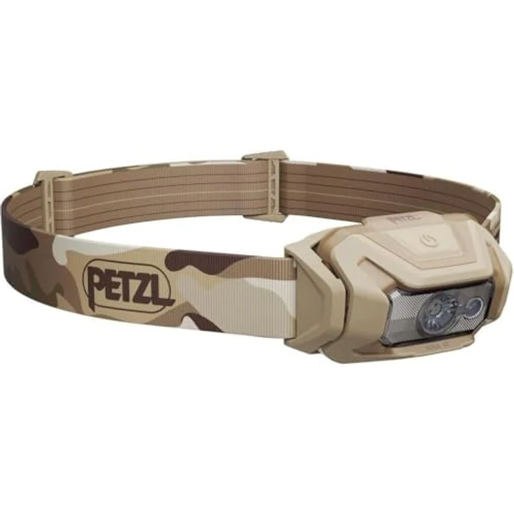 PETZL ARIA 1R RGB Stirnlampe, Camouflage, 450lm, wasserdicht und schlagfest, wiederaufladbarer Lithium-Ionen-Akku – Bild 1