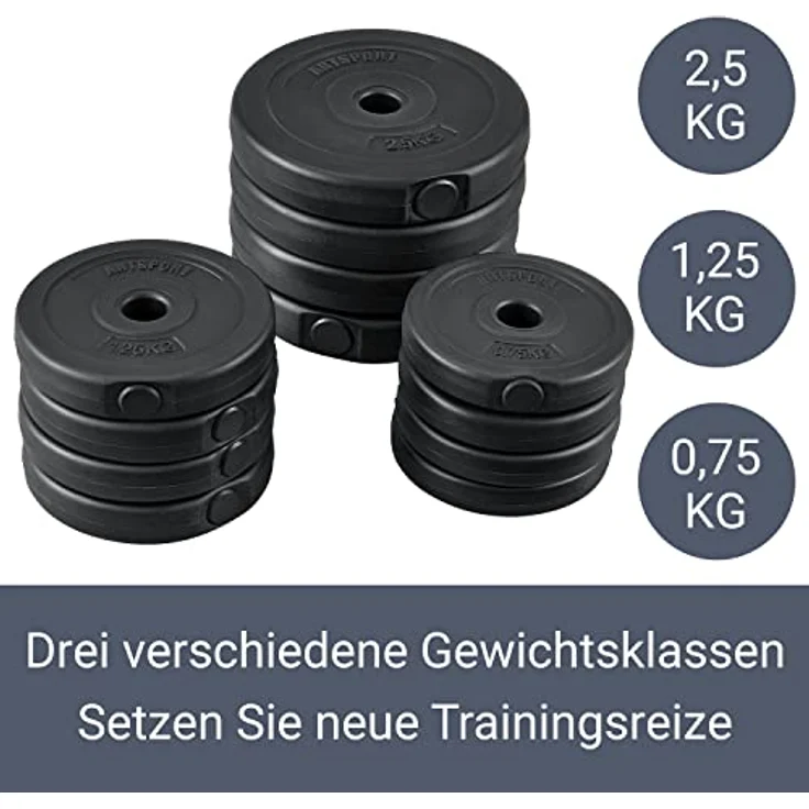 ArtSport 2er Hantelset 20kg - Kurzhantel Set mit 2 Kurzhanteln, 12 Gewichte/Hantelscheiben und Sternverschlüsse - Krafttraining Kurzhantelset Hantel – Bild 4