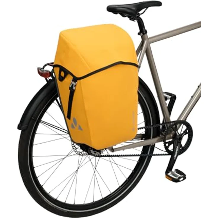 Vaude Velotasche (26 l), Gepäckträgertasche mit Deckelverschluss, wasserdicht und QMR 2.0-System, schwarz – Bild 5