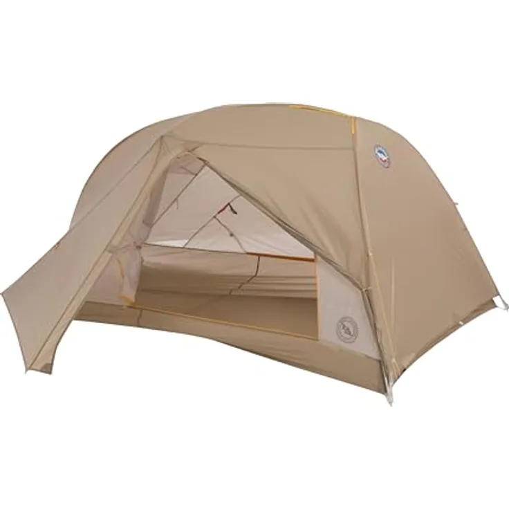BIG AGNES Tiger Wall UL2 Bikepack Zelt, Greige-Gray - Ultraleichtes Fahrradpack-Zelt mit Doppelreißverschluss-Tür