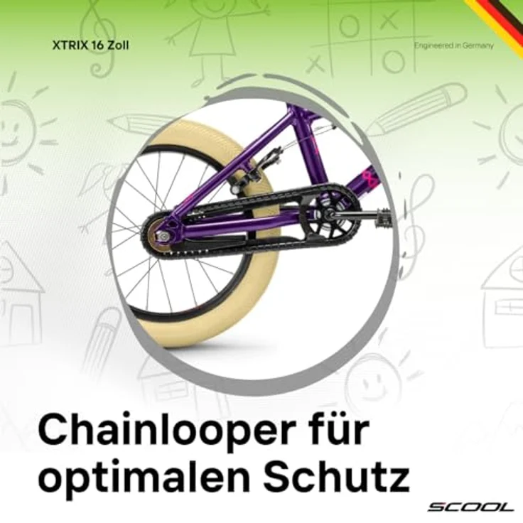 S'cool BMX-Rad XtriX mini, 16 Zoll, 1 Gang, Freewheel, robustes Design für optimale Kontrolle – Bild 5