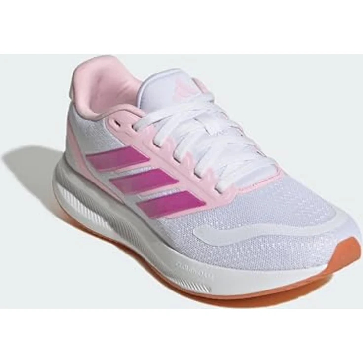 Adidas RUNFALCON 5 Mädchen Sneaker, Laufschuhe mit CloudFoam-Zwischensohle, white/clear pink/gum 3.5 – Bild 7