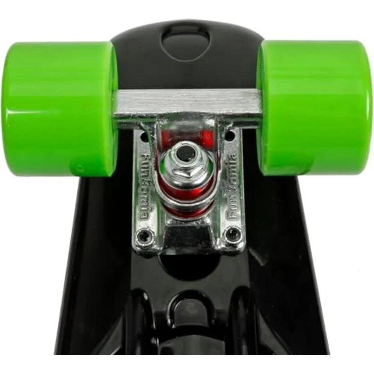 FunTomia 57cm Mini-Board Skateboard, mit oder ohne LED Leuchtrollen, Aluminium Truck, ABEC-9 Kugellager, schwarz – Bild 5