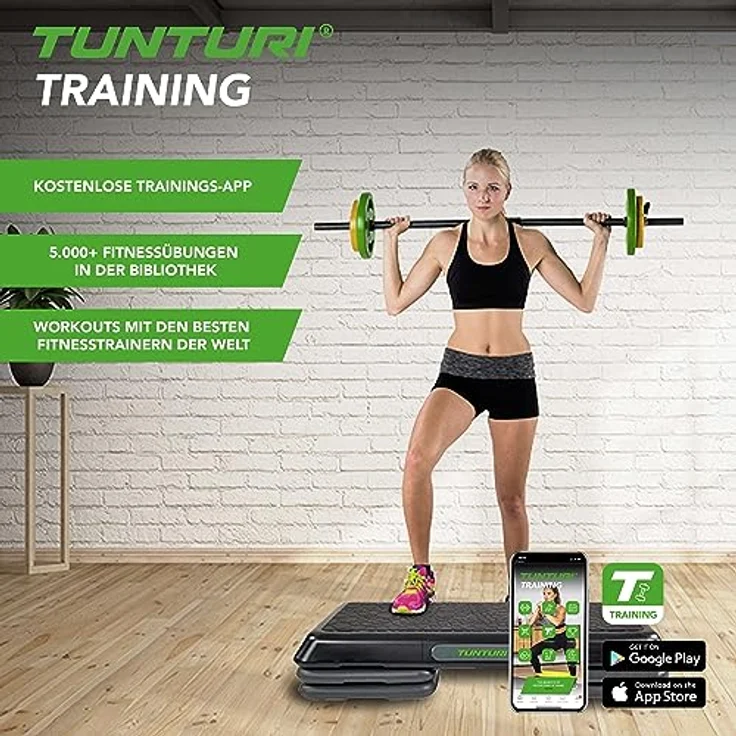 Tunturi Hantelset für Aerobic - Pumpset 20 kg - Hantelset, Hantelset mit Langhantel - Hantelscheiben und Federverschlüsse - Krafttraining – Bild 2
